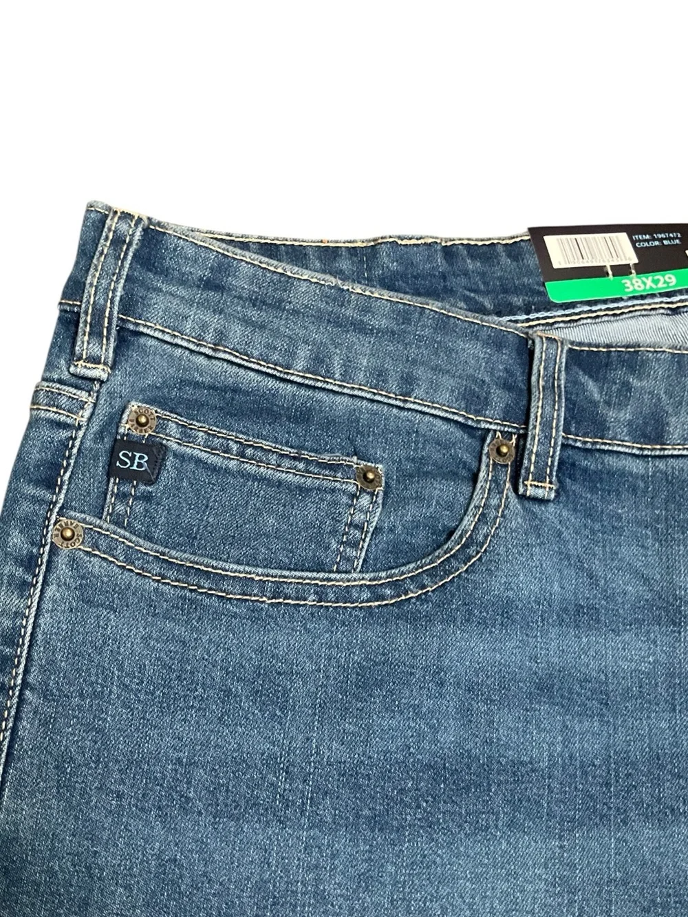 Scott Barber Men's Jeans Straight-Fit Stretch Denim Blue Size 38 X 29 NWT